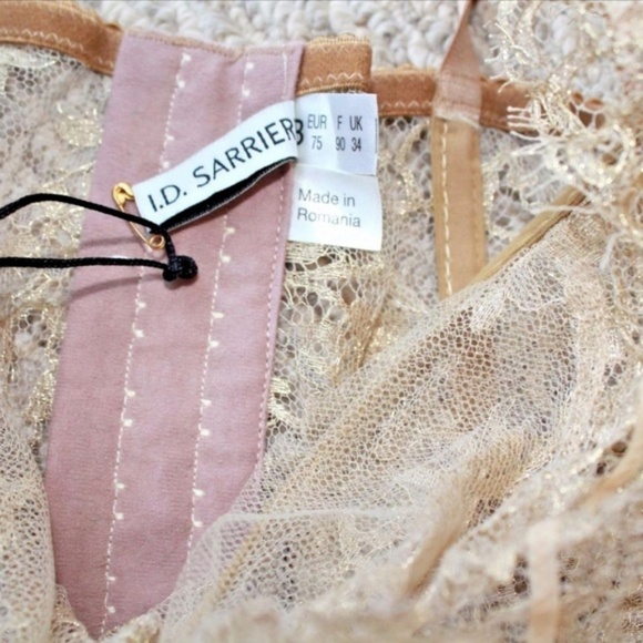 I.D. SARRIERI LACE GOLD CORSET BUSTIER EUR 75 B 34B - Picture 7 of 9